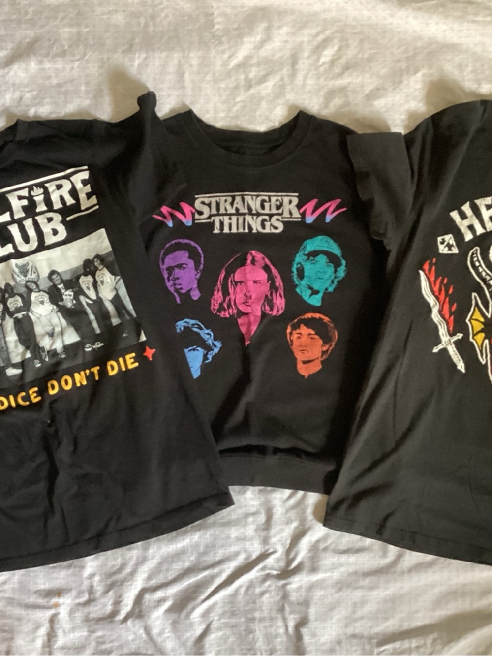 Netflix Black Kids Stranger Things Neon Character Tee
